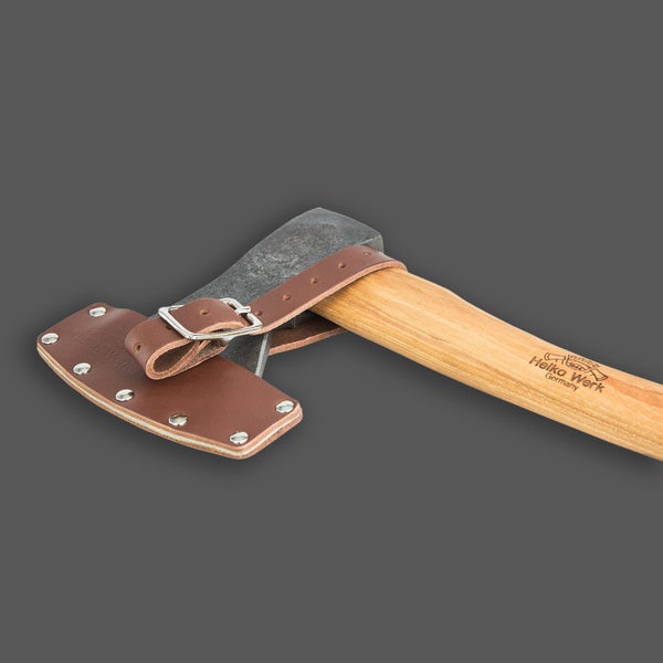 Helko Werk Axt mit Holzstiel und Lederschneidenschutz