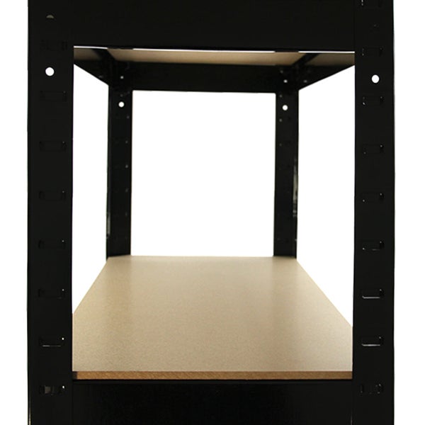 4 x Monster Racking T-Rax 75cm Lagerregal Schwarz mit Gratis Gummihammer