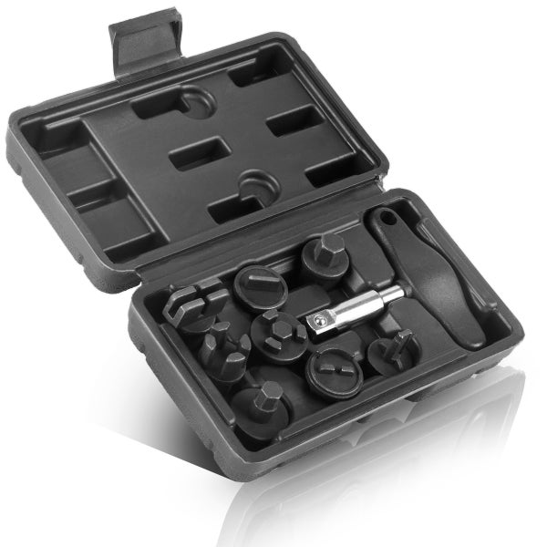 Bremsenkolbenrücksteller-Set in geöffnetem schwarzen Koffer
