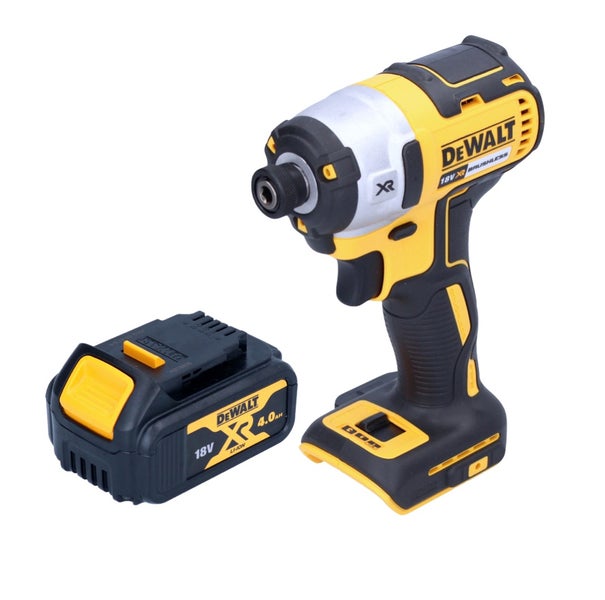 DeWalt Akku-Schlagschrauber 18 Volt XR bürstenlos mit 4,0 Amperestunden Lithium-Ionen Akku.