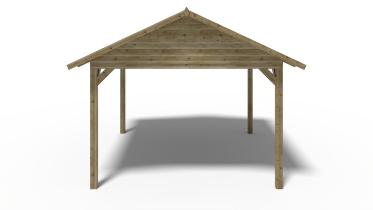 Gartenlaube Gartenpavillon 4,04x4,17m - Impregniert
