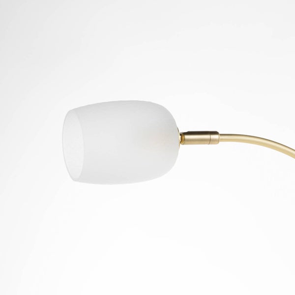 Detailansicht einer Lampe mit Glasabdeckung