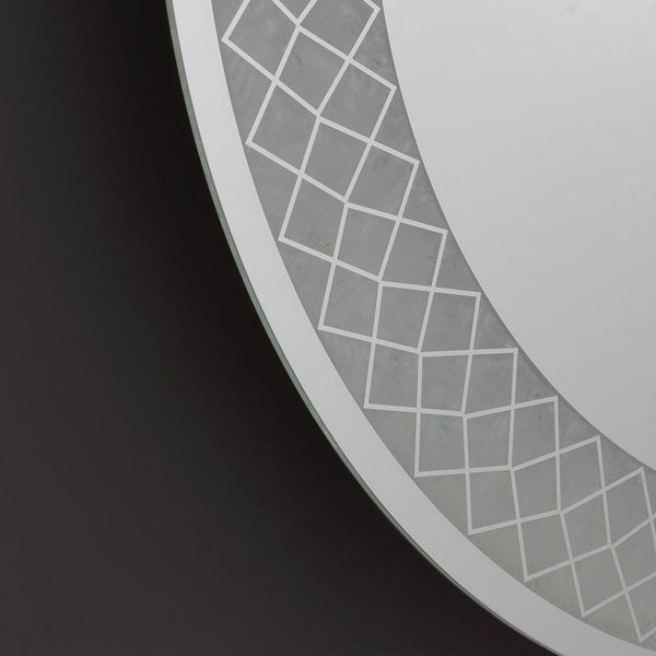 70cm runder Spiegel mit Touch Sensor und LED-beleuchteter Dekoration