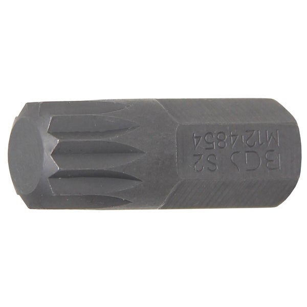 BGS Bit Antrieb Außensechskant 10 mm (3/8) Innenvielzahn (für XZN) M12 - 4854