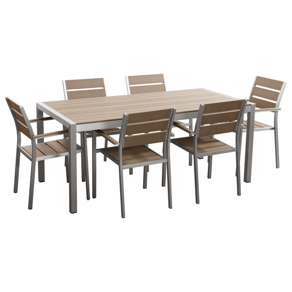 Gartenmöbel Set 6-Sitzer VERNIO Braun