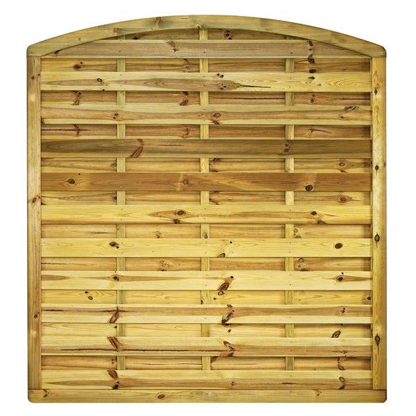 Holzzaun mit Rahmen und Flechtmuster