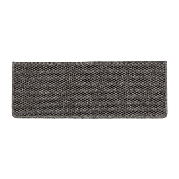 FLOORDIREKT Stufenmatte Kalkutta - Sisaloptik - Schlingenpol - Selbstklebend - Anthrazit - Rechteckig - 23,5 x 65 cm