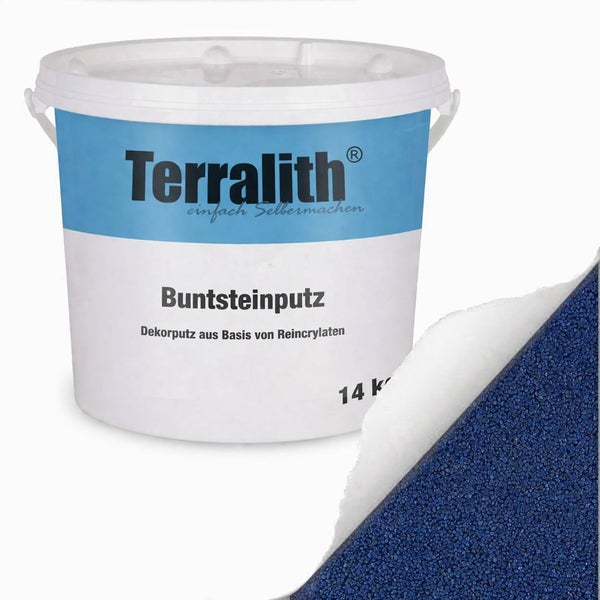 Terralith Buntsteinputz Eimer mit 14 Kilogramm Inhalt auf Reinacrylatbasis für den dekorativen Innen und Außenbereich