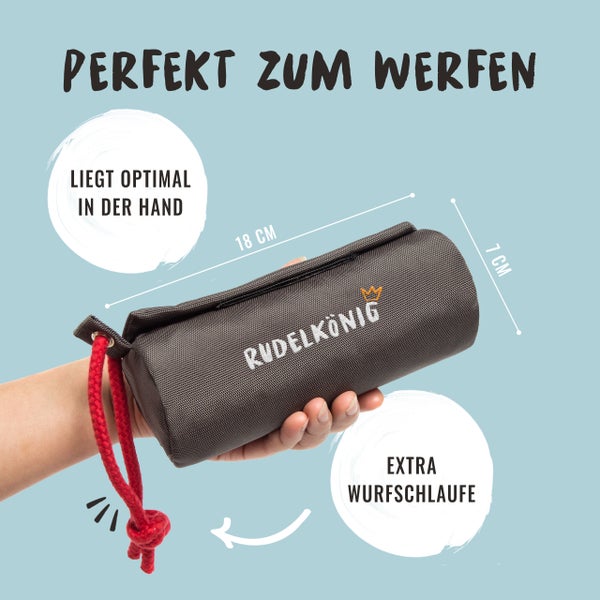 Rudelkoenig Hundespielzeug mit Wurfschlaufe, 18 cm Länge