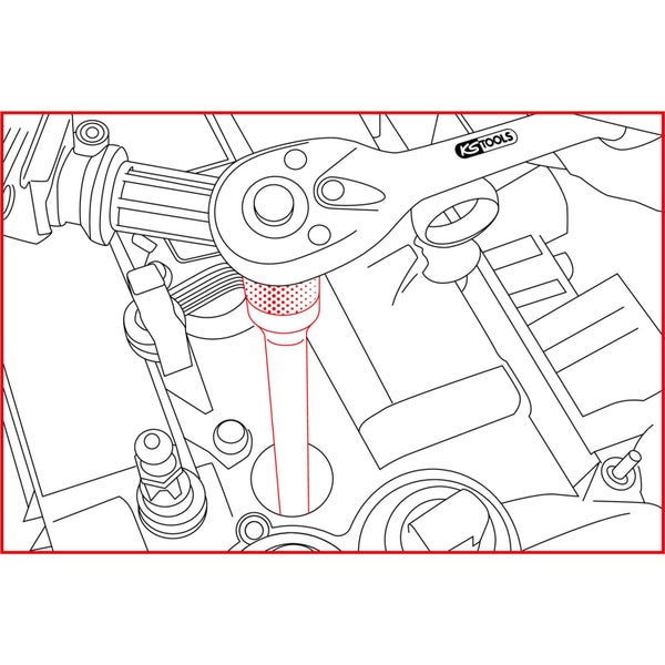 KS TOOLS 3/8 Zündkerzen-Stecknuss-Satz für EcoBoost Motoren 2tlg. - 517.1135