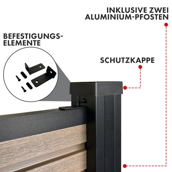 WPC Fassadenverkleidung mit Holzstruktur