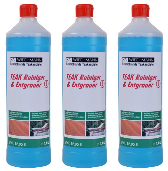 Teak Entgrauer 3 Liter entfernt graue Patina Schmutz und Fett