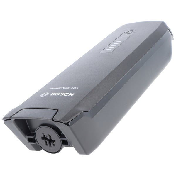 Bosch PowerPack 400 E-Bike-Akku für die Rahmenmontage mit Ladestandsanzeige.