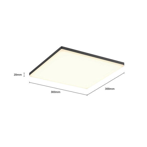 Lucande LED Deckenleuchten Henni (Modern) in Alu (1 flammig, ) - Außenleuchte für Garten Terasse Balkon & Haus Deckenleuchte