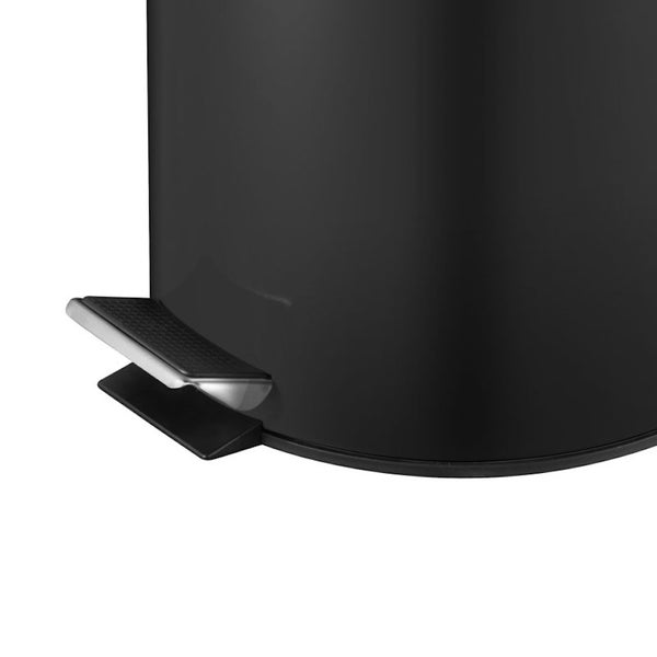 PROREGAL Runder Tretabfallsammler Mit Herausnehmbaren Kunststoff Inneneimer 20 Liter Höhe 44,5 cm Schwarz