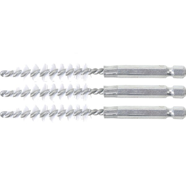 BGS Nylonbürste 10 mm Antrieb Außensechskant 6,3 mm (1/4) 3tlg. - 3078-10-N