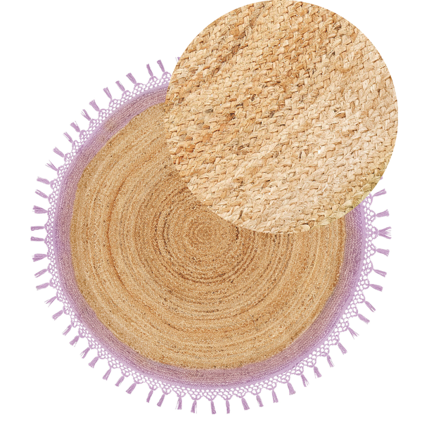 Teppich MARTS Purpur ø 140 cm Jute
