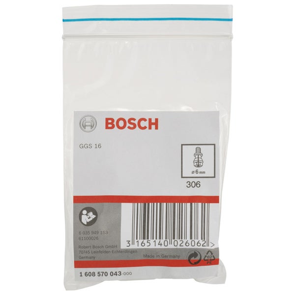 Bosch GGS 16 Spannzangeneinsatz mit 6 mm Durchmesser in Verpackung