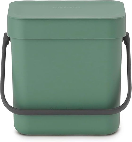 Brabantia Abfallsammler Mit Stay Open Deckel 3 Liter HxBxT 17,4 x 18,8 x 13,9 cm Kunststoff Dunkelgrün