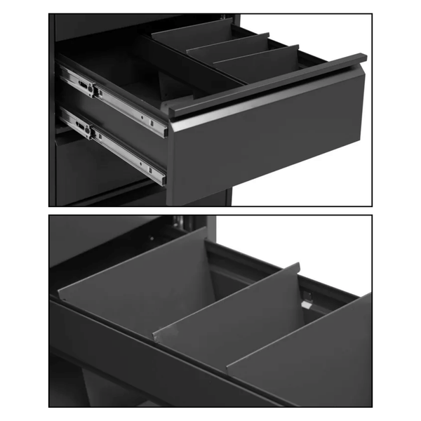 PROREGAL Karteischrank Mare 6 Schubladen HxBxT 132 x 53 x 62 cm Anthrazit