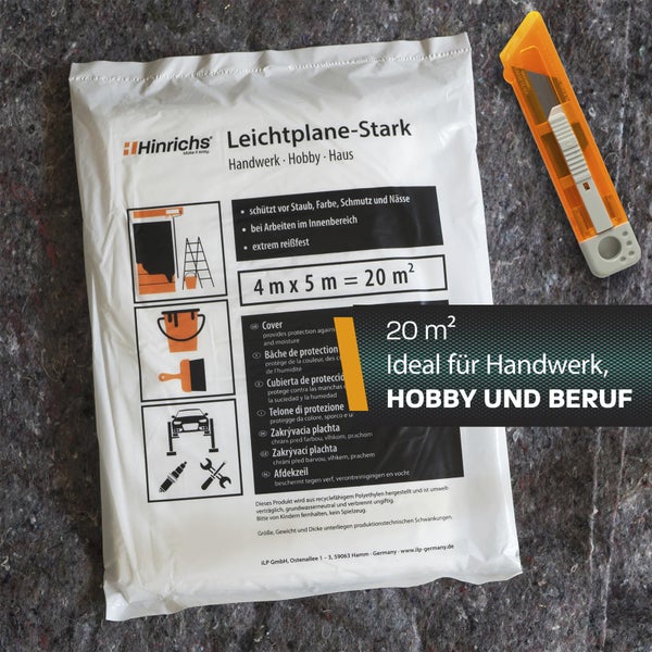 Hinrichs Abdeckfolie 4x5m für Malerarbeiten
