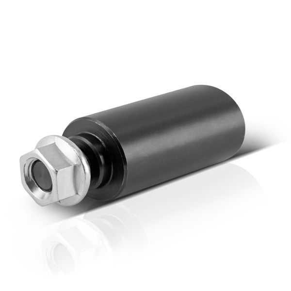 Schwarzer Bolzen mit Mutter