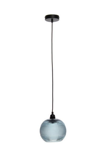 Glaskugel Lampen, Hängelampe aus Glas Modern Blau 21 cm | Wohnzimmer Esszimmer Leuchte