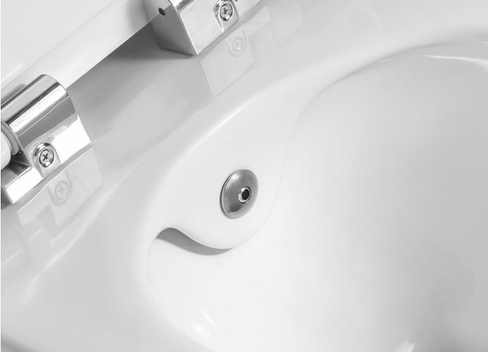 Aqua Bagno Taharet Hänge-Dusch-WC 10.32.10.02.KTV – Spülrandlos mit integrierter Armatur