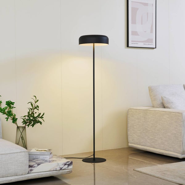 Lindby Stehlampe Edion (Modern) in Schwarz aus Metall (2 flammig, E27) - Stehleuchte Standleuchte Floor Lamp Wohnzimmerlampe Wohnzimmerleuchte
