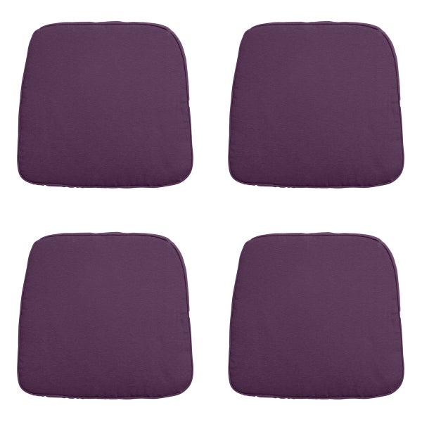 Sitzkissen Polyrattan Panama lila - ca. 48x48 cm - 4er-Set