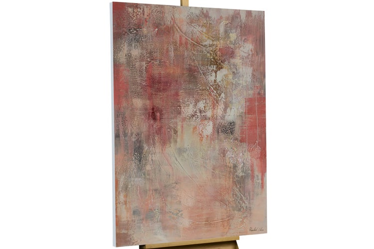 Handgemaltes Gemälde Acrylfarbe 80x120cm Rot
