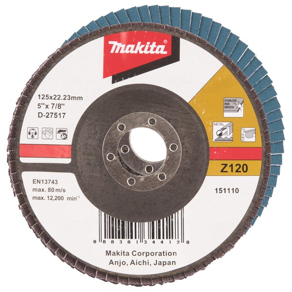 Makita Fächerschleifscheibe 125 mm Z120 - D-27517