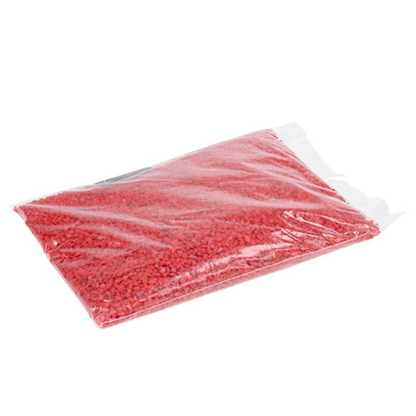 Roter Dekokies in einem transparenten Kunststoffbeutel.