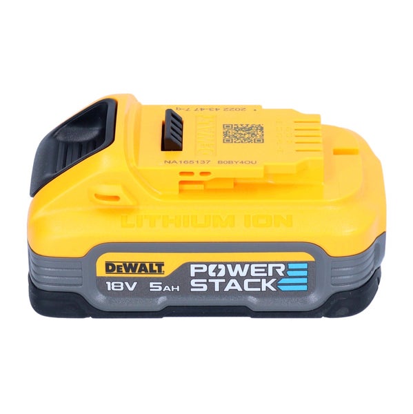DeWalt PowerStack Lithium-Ionen-Akku mit 18 Volt und 5 Amperestunden.