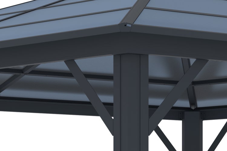 Aluminium Pavillon GRACE 350S350 Anthrazitgrau
