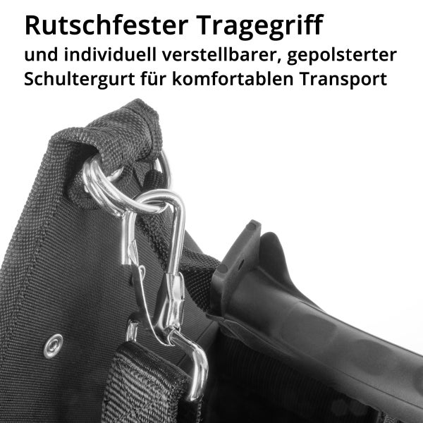Werkzeugtasche mit 11 Außentaschen und 2 großen Innenfächern