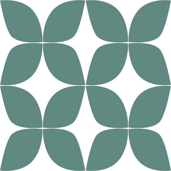 Fliesenmuster mit floralem Motiv für Wand und Boden