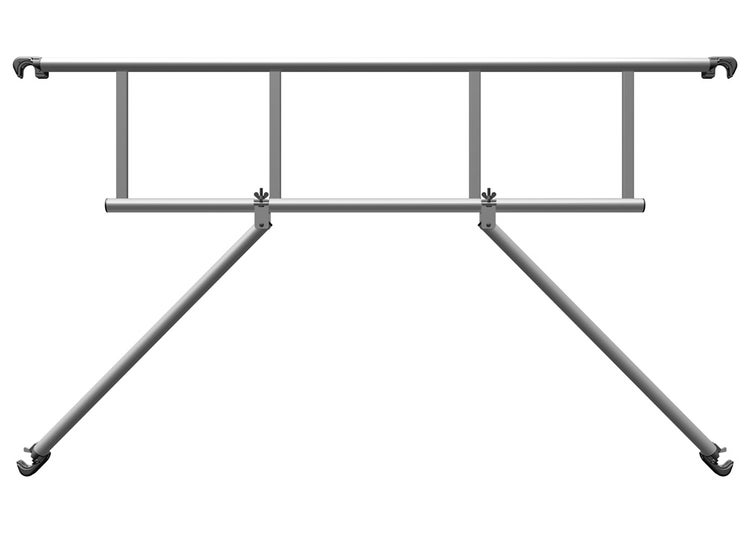 Gerüstbauteil mit Stützstreben und justierbaren Schrauben