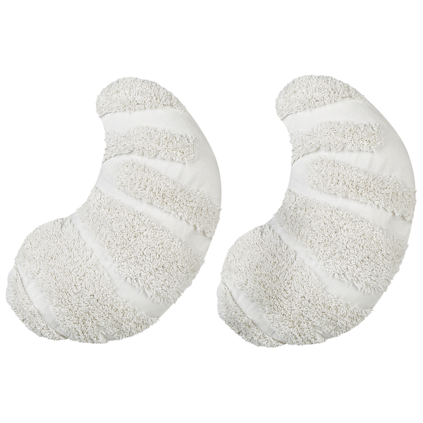 Dekokissen 2er Set SNOWDROP Baumwolle 40 x 25 cm Weiß