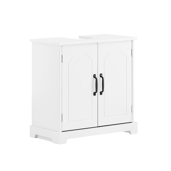 Waschbeckenunterschrank mit zwei Türen und Griffen