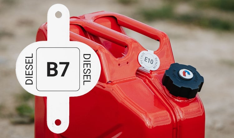 BW® Clip für Kraftstoffkenneichnung für Kraftstoffkanister Metall Benzinkanister 1 Stk. Diesel B7 - Made in Europe