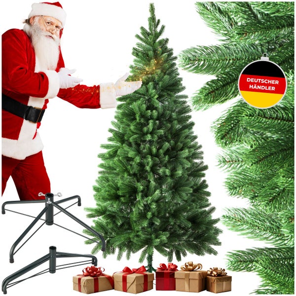 Künstlicher Weihnachtsbaum mit Ständer und Geschenken