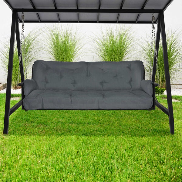 Beautissu Flair HS Hollywoodschaukelauflage 180x50x8cm Graphitgrau