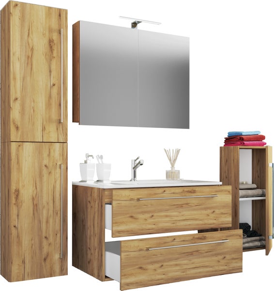 5-tlg. Waschplatz Waschtisch Badinos Schublade SC