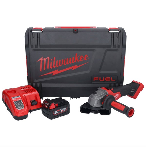 Milwaukee M18 FUEL Akku-Winkelschleifer-Set mit Akku, Ladegerät und Transportkoffer