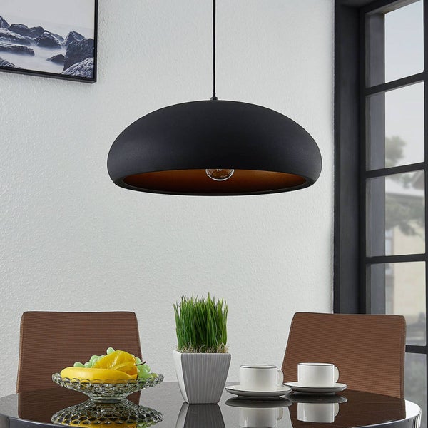 Lindby Deckenlampe Gerwina (Modern) in Schwarz aus Metall (1 flammig, E27) - Deckenleuchte Lampe Wohnzimmerleuchte