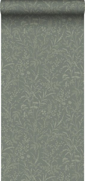 Borastapeter Tapete Feldblumen Grün - 53 cm x 11.2 m - 660130