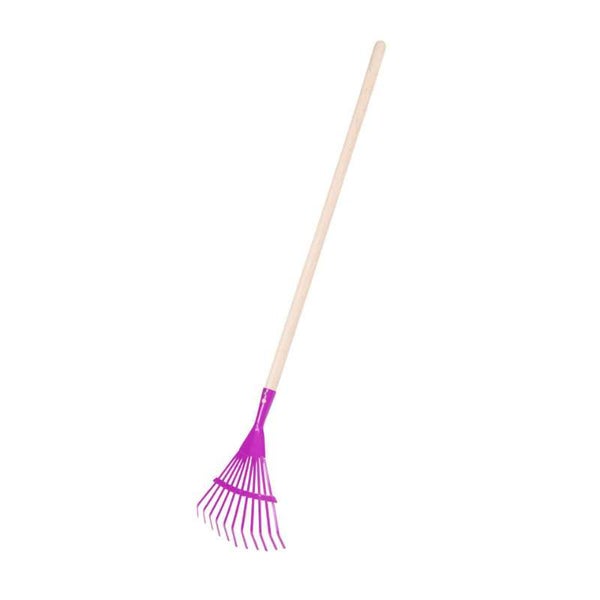 Kinder-Laubbesen mit Holz-Stiel - Violett