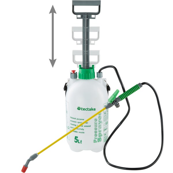 Drucksprüher tectake  leichte Reinigung 5 Liter weiß