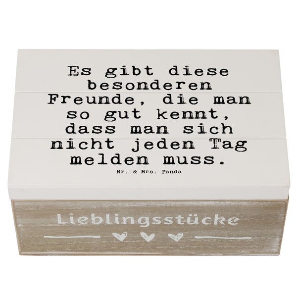 Mr. & Mrs. Panda 19 x 12 cm Holzkiste Es gibt diese besonderen... - Weiß